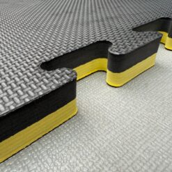 YOGA-GYMNASTIC-SPORT STECKMATTE PREMIUM Tatami EVA Schaum 2,6cm gelb/schwarz – Bild 3