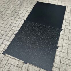 "FitUltra"-100x100x2cm schwarz/grau - Bodenschutzmatte inkl. 3 Verbinder – Bild 4