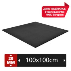 "FitPro-100x100x2" schwarz - Fitness- & Bodenschutzmatte