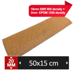 Auflaufprofil "FitUltraSandWash-20" - Rampe 0-20mm Gummigranulat+EPDM