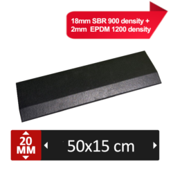 Auflaufprofil “Fit Ultra Full Black-20” – Rampe 20mm Gummigranulat + EPDM