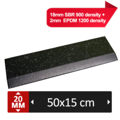 Auflaufprofil “Fit Ultra Grey Flakes-20” – Rampe 20mm Gummigranulat + EPDM